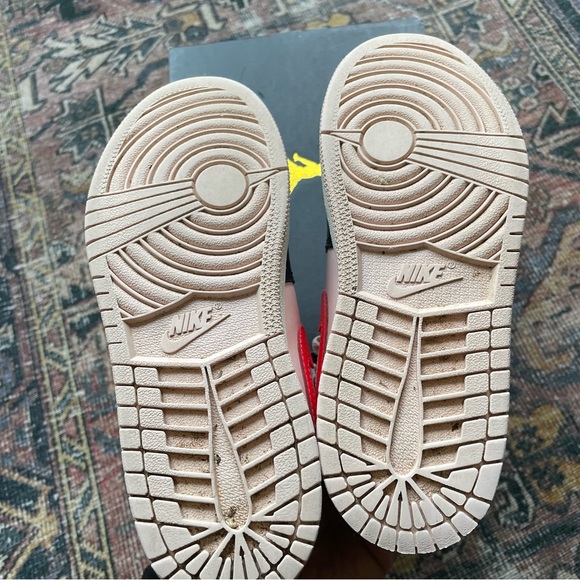 Nike Air Jordan 1 Mid PS Sz 1 Youth Atmosphere Pink Infrared 23 Black 640734-604 - Picture 6 of 12